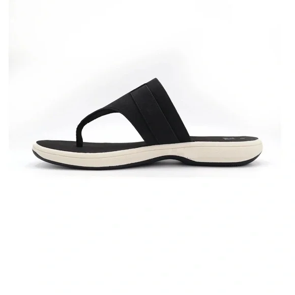 NWT Time and Tru Women's Comfort Casual Summer Flip Flop Black Sandals Size 9 - Picture 3 of 7